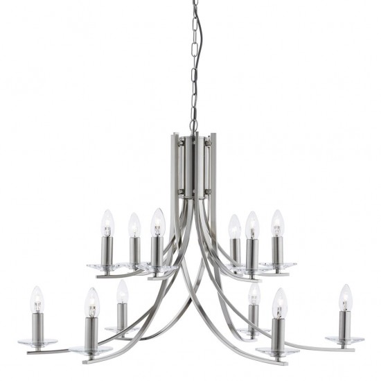 Searchlight Pendant Lamp Ascona 12xE14x60W, 41612-12SS