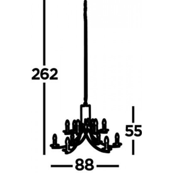 Searchlight подвесной светильник Ascona 12xE14x60W, 41612-12SS