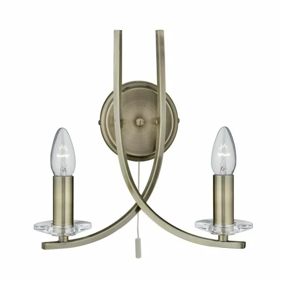 Searchlight sienas gaismeklis Ascona 2xE14x60W 4162-2AB Searchlight sienas gaismeklis Ascona 2xE14x60W 4162-2AB