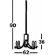 Searchlight Pendant Lamp Ascona 5xE14x60W, 4165-5SS Searchlight Pendant Lamp Ascona 5xE14x60W, 4165-5SS
