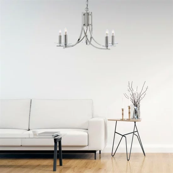 Searchlight Pendant Lamp Ascona 5xE14x60W, 4165-5SS Searchlight Pendant Lamp Ascona 5xE14x60W, 4165-5SS