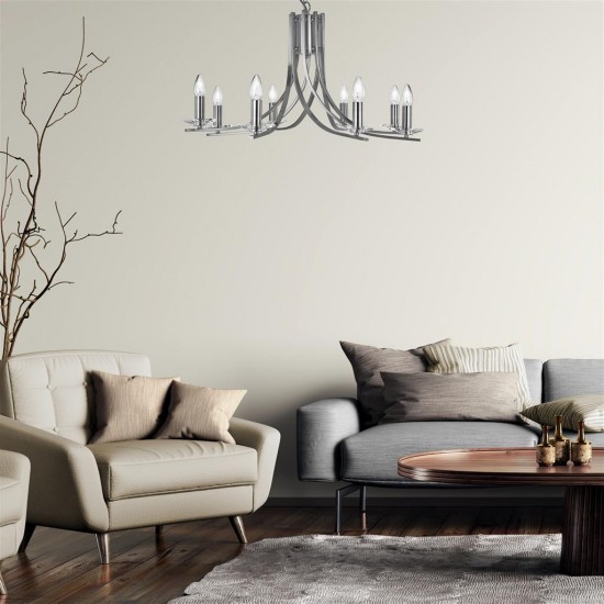 Searchlight Pendant Lamp Ascona 8xE14x60W, 4168-8SS