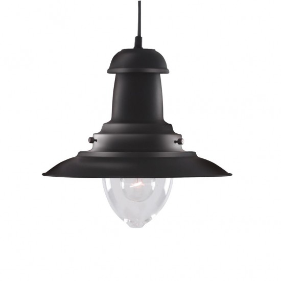 Searchlight pendant lamp Fisherman, 1x60WxE27, 4301BK