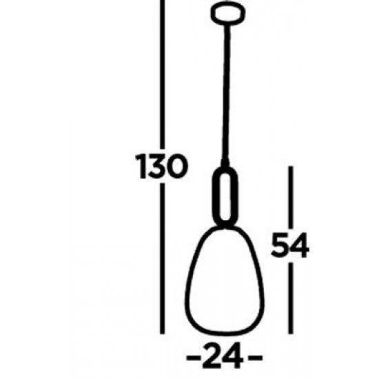 Searchlight pendant lamp Elixir, 1x60WxE27, 43581-1BK