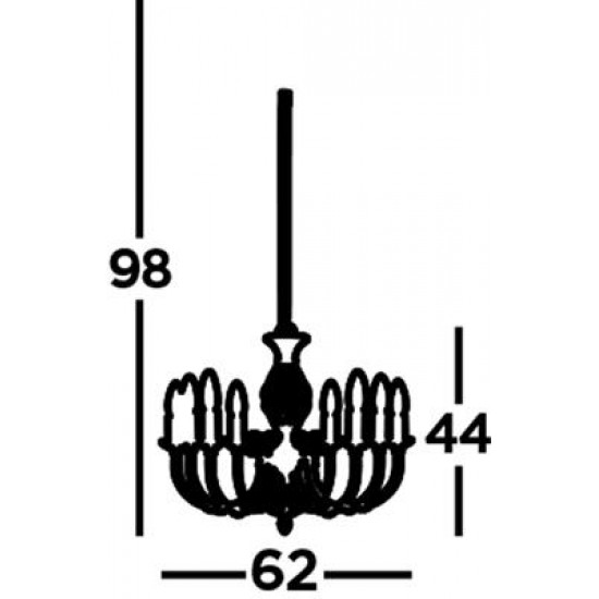 Searchlight piekaramā lampa Zanzibar 8xE14x60W, 4489-8