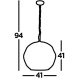 Searchlight подвесной светильник Finesse, 3x60WxE14, 4513-3BK