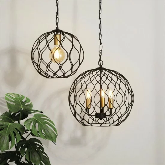 Searchlight pendant lamp Finesse, 3x60WxE14, 4513-3BK Searchlight pendant lamp Finesse, 3x60WxE14, 4513-3BK