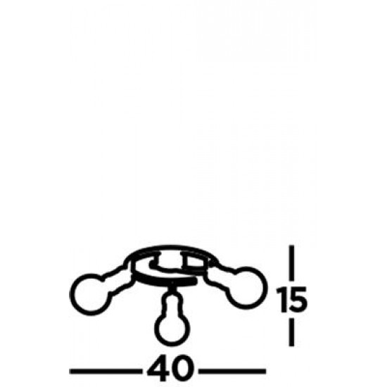 Searchlight ПОТОЛОЧНЫЙ СВЕТИЛЬНИК Dance 3xE27x60W, 45201-3BK