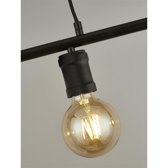 Searchlight pendant lamp Dance, 4x60WxE27, 45201-4BK