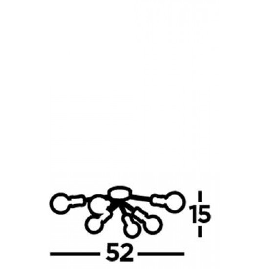 Searchlight ПОТОЛОЧНЫЙ СВЕТИЛЬНИК Dance 6xE27x60W, 45201-6BK