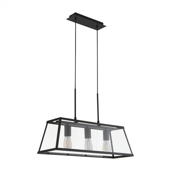 Searchlight Pendant Lamp Voyager 3xE27x60W, 4613-3BK