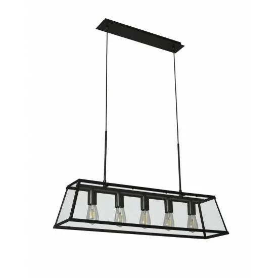 Searchlight Pendant Lamp Voyager 5xE27x60W, 4614-5BK Searchlight Pendant Lamp Voyager 5xE27x60W, 4614-5BK