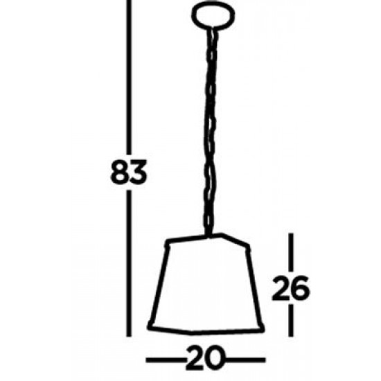 Searchlight Pendelleuchte Voyager 1xE27x60W, 4614BK