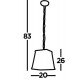 Searchlight подвесной светильник Voyager 1xE27x60W, 4614BK