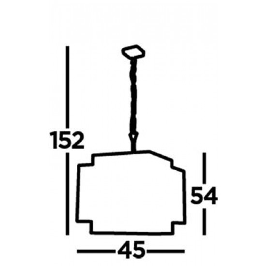 Searchlight pendant lamp Crate, 4x60WxE27, 4634BK