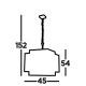 Searchlight подвесной светильник Crate, 4x60WxE27, 4634BK