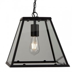 Searchlight Pendant Lamp Lantern Noir 1x60WxE27, 4661BK