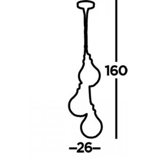 Searchlight Pendelleuchte Novelty 3xE27x60W, 4683-3