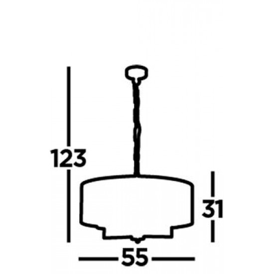 Searchlight Pendant Lamp Knightsbridge 5xE14x60W, 4785-5SS