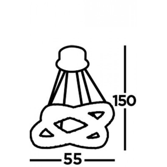 Searchlight piekaramā lampa Optica 2x51.55W, LED, 4812-2CC