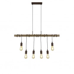 Searchlight Pendant Lamp Barn 6xE27x60W, 4876-6BR