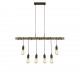 Searchlight Pendant Lamp Barn 6xE27x60W, 4876-6BR