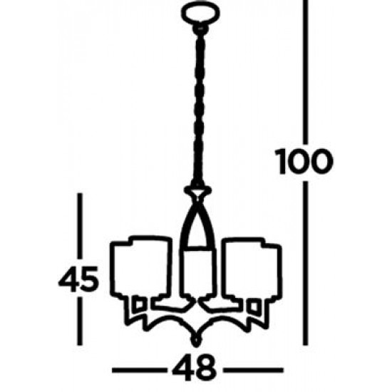 Searchlight Pendant Lamp Gina 5xE27x60W, 4995-5CC