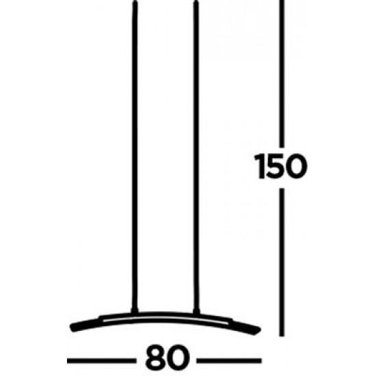 Searchlight pendant lamp Curve, 4x20WxLED,1200lm, 5064-4SS