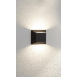 Searchlight outdoor wall light Delaware, 2x6W, 1252lm, IP44, 5111BK