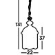 Searchlight Pendant Lamp Bevelled Lantern 1xE27x60W, 5131CC