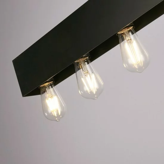 Searchlight Pendant Lamp Piano 8xE27x60W, 51607-8BK