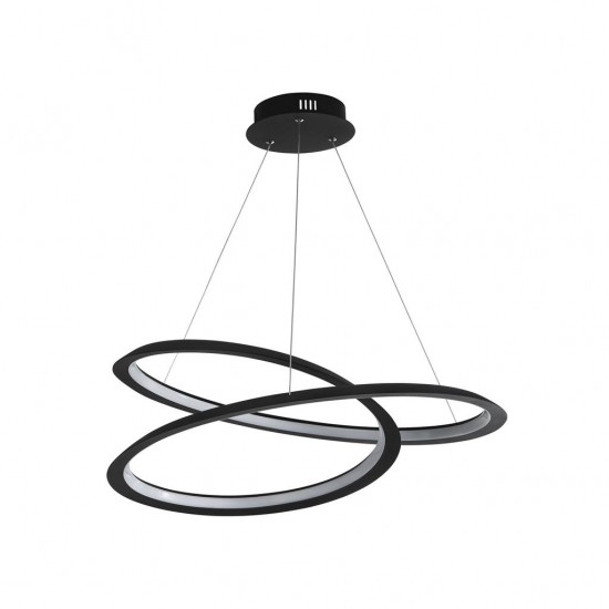 Searchlight Pendant Lamp Swirl LED 41.13W, 1944lm, 51871-1BK