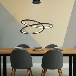 Searchlight Pendant Lamp Swirl LED 41.13W, 1944lm, 51871-1BK