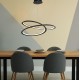 Searchlight Pendant Lamp Swirl LED 41.13W, 1944lm, 51871-1BK