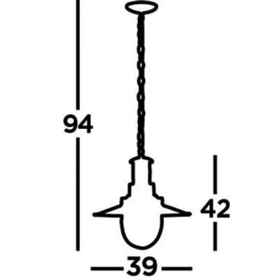 Searchlight pendant lamp Fisherman, 1x60WxE27, 5301AB