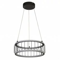 Searchlight pendant lamp Circolo, 40W LED, 54213-1BK