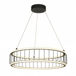 Searchlight pendant lamp Circolo, 46.4W LED, 54214-1BK