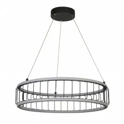 Searchlight pendant lamp Circolo, 46.4W LED, 54214-1BK