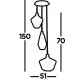 Searchlight Pendant Lamp Mia 3xE27x60W, 5423-3BK Searchlight Pendant Lamp Mia 3xE27x60W, 5423-3BK