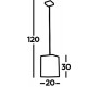 Searchlight piekaramais gaismeklis 1x60WxE27, Square 54741-1NA