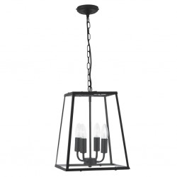 Searchlight piekaramā lampa Lantern Noir 4x60WxE14, 5614BK