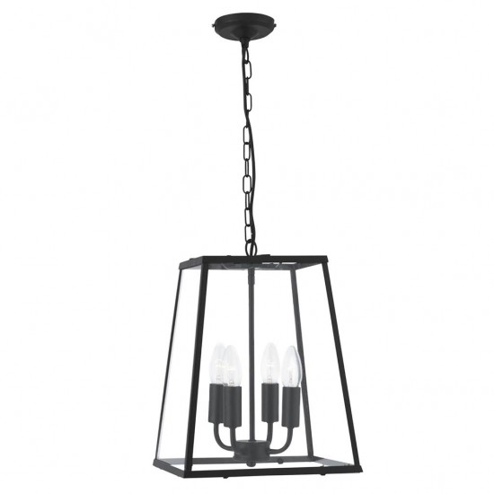 Searchlight Pendelleuchte Lantern Noir 4x60WxE14, 5614BK