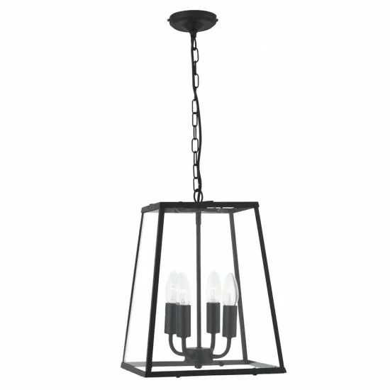Searchlight Pendant Lamp Lantern Noir 4x60WxE14, 5614BK Searchlight Pendant Lamp Lantern Noir 4x60WxE14, 5614BK