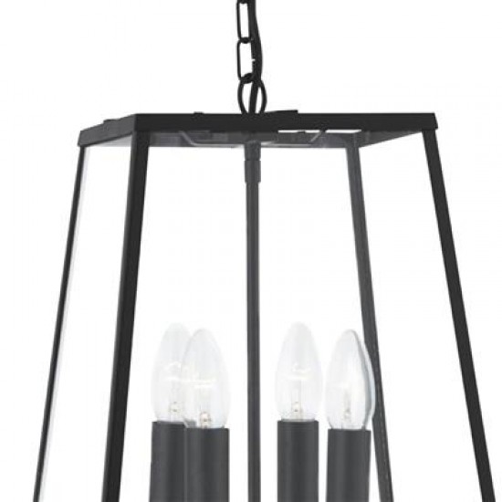 Searchlight Pendelleuchte Lantern Noir 4x60WxE14, 5614BK