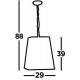 Searchlight Pendant Lamp Lantern Noir 4x60WxE14, 5614BK