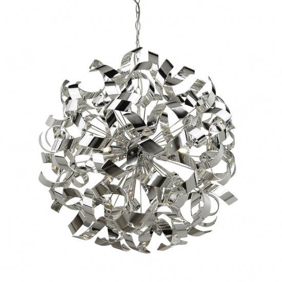 Searchlight pendant lamp Curls, 6x33WxG9, 5686-6CC