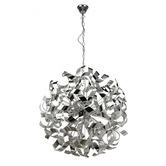 Searchlight pendant lamp Curls, 6x33WxG9, 5686-6CC