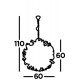 Searchlight piekaramais gaismeklis Curls, 6x33WxG9, 5686-6CC