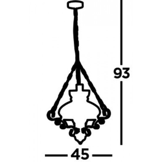 Searchlight Pendant Lamp Oil 1xE27x60W, 576RU