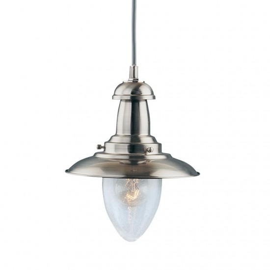 Searchlight pendant lamp Fisherman, 1x60WxE27, 5787SS